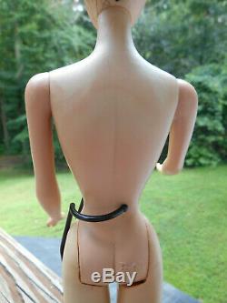 Vintage #3 BRUNETTE PONYTAIL BARBIE DOLL ALL ORIGINAL IN SWIMSUIT + GLASSES +++