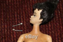 Vintage #3 Barbie 1960 Brunette Ponytail with Rarer Brown Eyeliner- Estate Find