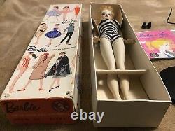 Vintage #3 Blond Barbie #2 Body Japan In Box #2 Tm Stand & Booklet # 1 Tm Box