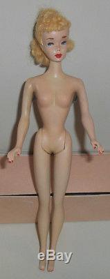 Vintage #3 Blonde Barbie with Nipples, with 2 TM Dresses, Booklet, Generic Case