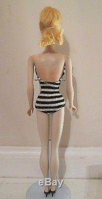 Vintage #3 Blonde Ponytail Barbie Doll with Blue Eyeliner & OSS No Reserve