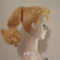 Vintage #3 Blonde Ponytail Barbie Doll with Blue Eyeliner & OSS No Reserve