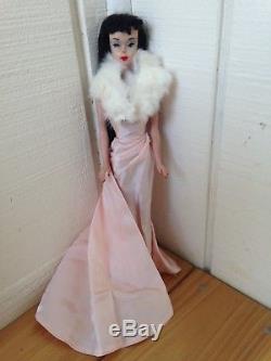 Vintage #3 Brunette Ponytail Barbie Doll Blue Eyeliner Enchanted Evening Dress