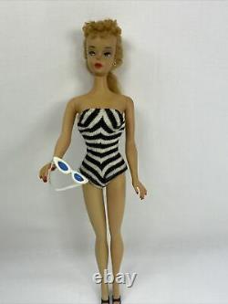 Vintage #3 Ponytail Barbie Blonde Brown Eyeliner All Original