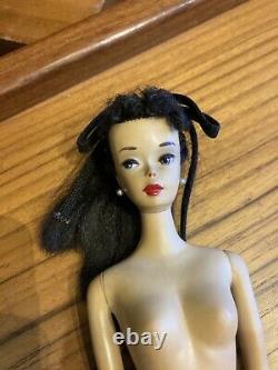 Vintage #3 Ponytail Barbie Brunette Brown Eyeliner Long Ponytail All Original