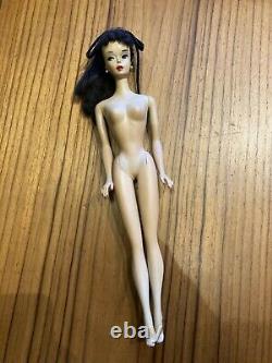 Vintage #3 Ponytail Barbie Brunette Brown Eyeliner Long Ponytail All Original