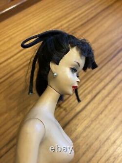 Vintage #3 Ponytail Barbie Brunette Brown Eyeliner Long Ponytail All Original