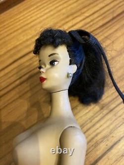 Vintage #3 Ponytail Barbie Brunette Brown Eyeliner Long Ponytail All Original