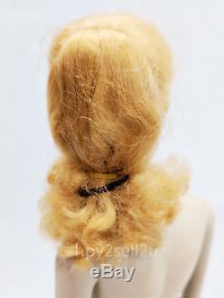 Vintage #3 Ponytail Barbie Doll Blonde Original Top Knot Blue Eyeliner