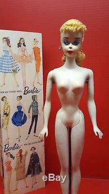 Vintage #3 Ponytail Barbie Doll with ghost white body