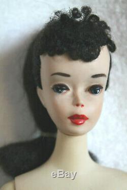 Vintage #3 TM Ponytail Barbie Doll Brunette withLong Ponytail, Original Facepaint
