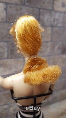 Vintage #3 ponytail barbie doll withBlue Liner
