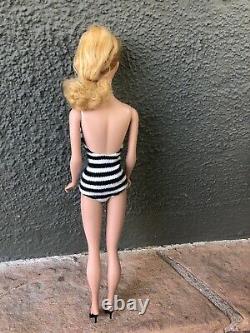 Vintage #5 Ponytail Barbie No Green Orig Paint