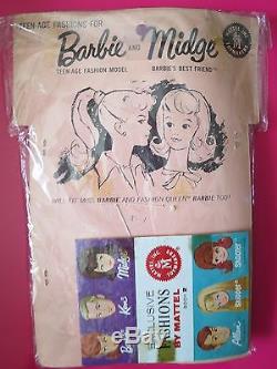 Vintage 60s Barbie Midge FLATS n HEELS pak NRFP MOC old store stock