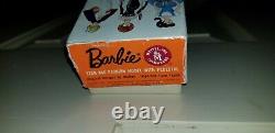 Vintage #6 Brunette Ponytail Barbie Orig Box Booklet Stand Excellent