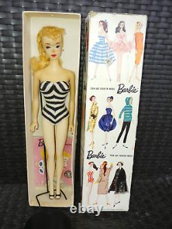 Vintage #850 Barbie Doll Number #3 In Original R Box and R Pedestal Stand