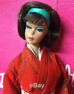 Vintage AMERICAN GIRL Brunette SIDE PART Long Hair Japanese BARBIE DOLL BYAPRIL