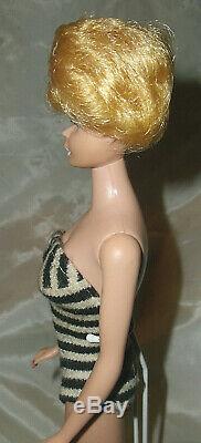 Vintage All Original Platinum Bubble Cut Barbie Doll Comes With Her Original Box