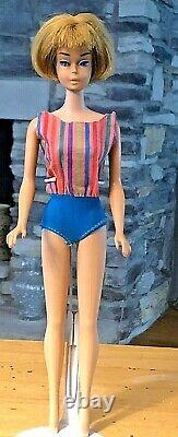 Vintage American Girl Dark Blonde Barbie in Original Swimsuit #1070