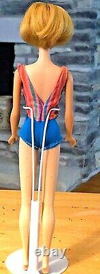 Vintage American Girl Dark Blonde Barbie in Original Swimsuit #1070