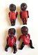 Vintage Antique Celluloid Black Jointed Baby Dolls Lot Of 4