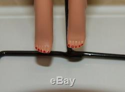 Vintage BARBIE #4 PONYTAIL with Box Stand Swimsuit Shoes HIGH COLOR Beauty