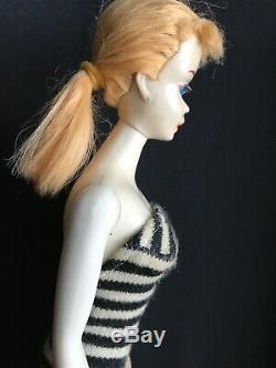 Vintage BLONDE #3 Ponytail Barbie Doll / Mattel