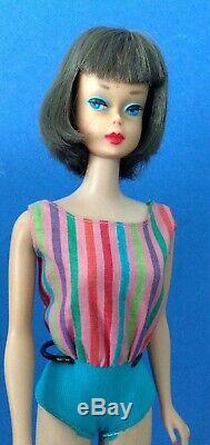 Vintage BRUNETTE LONG HAIR AMERICAN GIRL Barbie In Box, Wrist Tag