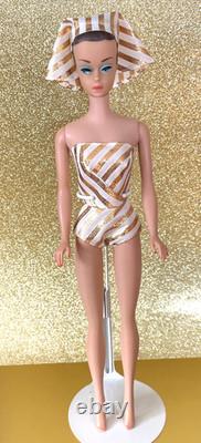 Vintage Barbie 1963 Fashion Queen Original 3 Wigs/2 color&curl wigs/curlers