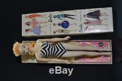 Vintage Barbie 2 Blonde Ponytail Doll / 1958 Mattel / 3 BOX, STAND AND BOOKLET