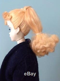 Vintage Barbie #3 BLONDE PONYTAIL. Blue Eyeliner. All Original