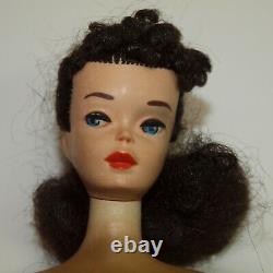 Vintage Barbie #3 BRUNETTE Ponytail BROWN Eyeliner ALL ORIGINAL
