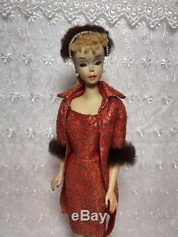 Vintage Barbie #3 Blonde ponytail with Black dress and gloves