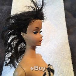 Vintage Barbie #3 Brunette Ponytail TM Doll TLC