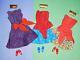 Vintage Barbie 3 Pak Best Bow Dresses Beau Time On The Go Skipper Sledding +shoe