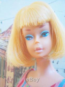 Vintage Barbie American Girl Doll Long Lemon Blond Hair, Box Mattel Japan Exc