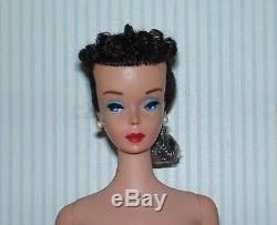Vintage Barbie Black/brunette/raven Hair Ponytail Barbie #4 Ew111 Stunning