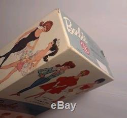 Vintage Barbie Blue Striped Dressed Doll Box