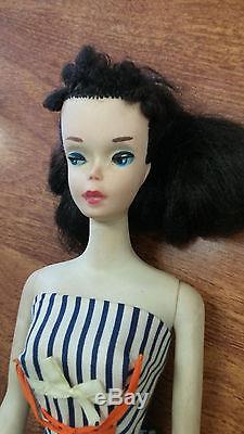 Vintage Barbie Brunette Ponytail # 3 blue eyes