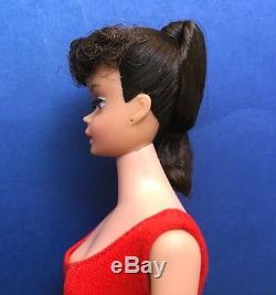 Vintage Barbie Brunette Ponytail Complete In Box All Original