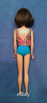 Vintage Barbie Brunette Side-Part American Girl, Box Rare Factory Variation