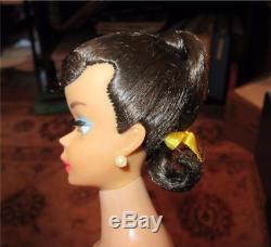 Vintage Barbie Brunette Swirl Ponytail Ew57 Stunning