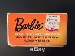 Vintage Barbie Bubble Cut Platinum Blonde Doll with Box & Enchanted Evening Outfit