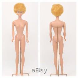 Vintage Barbie Bubblecut Platinum Blonde Red Helenca Swimsuit, Glasses, Tag