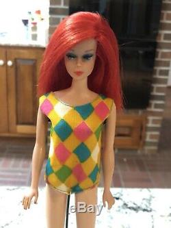 Vintage Barbie Color Magic Doll Red Scarlet Flame Hair and Original Swimsuit OSS