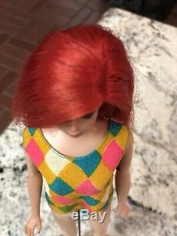Vintage Barbie Color Magic Doll Red Scarlet Flame Hair and Original Swimsuit OSS