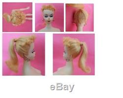 Vintage Barbie Doll #1 Blonde TM #850 1959 TLC shoes dress hoop earrings