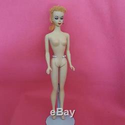 Vintage Barbie Doll #1 Blonde TM #850 1959 TLC shoes dress hoop earrings