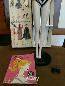 Vintage Barbie Doll #2 Blonde Ponytail Looks New! Pure Alabaster Body! Rare