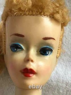 Vintage Barbie Doll #3 Blonde Hair, Blue Eyes, Faded